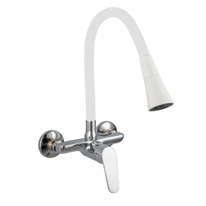 INTER CERAMIC WALL FAUCET FOR SINK LINNI BRASS CHROME/WHITE